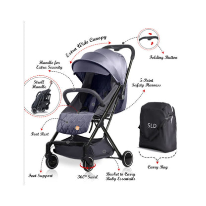 "Travel Lite Stroller - SLD by TEKNUM - Dark Grey "