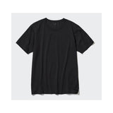 AIRism Cotton Crew Neck Oversized T-Shirt for Men - Black