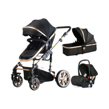 Teknum 3 in 1 Pram Stroller Story-Black + Infant Car Seat