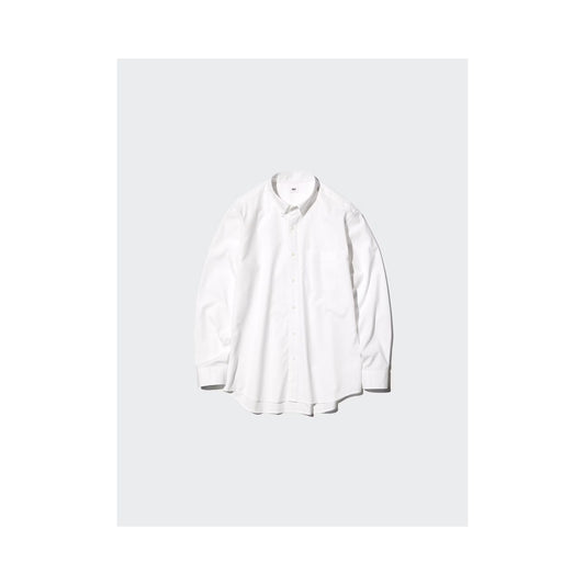 Broadcloth Long Sleeve Shirt for Men - White