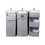 SUNVENO Baby Bedside Portable Crib Organizer - Grey