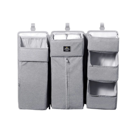 SUNVENO Baby Bedside Portable Crib Organizer - Grey