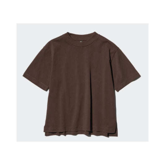 AIRism Cotton T-Shirt for Women - Dark Brown