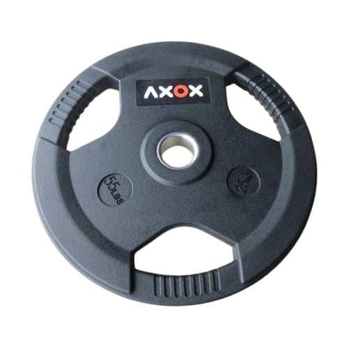 Axox Fitness 3-Grip Rubber Weight Plate with PVC Label - 25kg