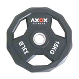 Axox Fitness 3-Grip TPU Weight Plates - 15kg