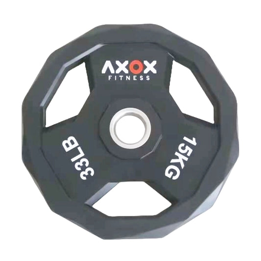 Axox Fitness 3-Grip TPU Weight Plates - 15kg