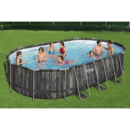 Bestway - Power Steel Oval Pool 6.10x3.66x1.22m 5611R