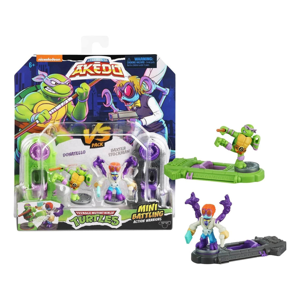 Akedo Toys Akedo Teenage Mutant Ninja Turtles S1 Versus Pack - Donatello VS Baxter Stockman