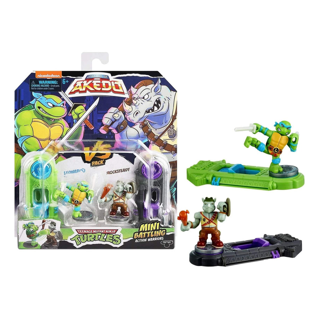 Akedo Toys Akedo Teenage Mutant Ninja Turtles Versus Pack - Leonardo Vs Rocksteady