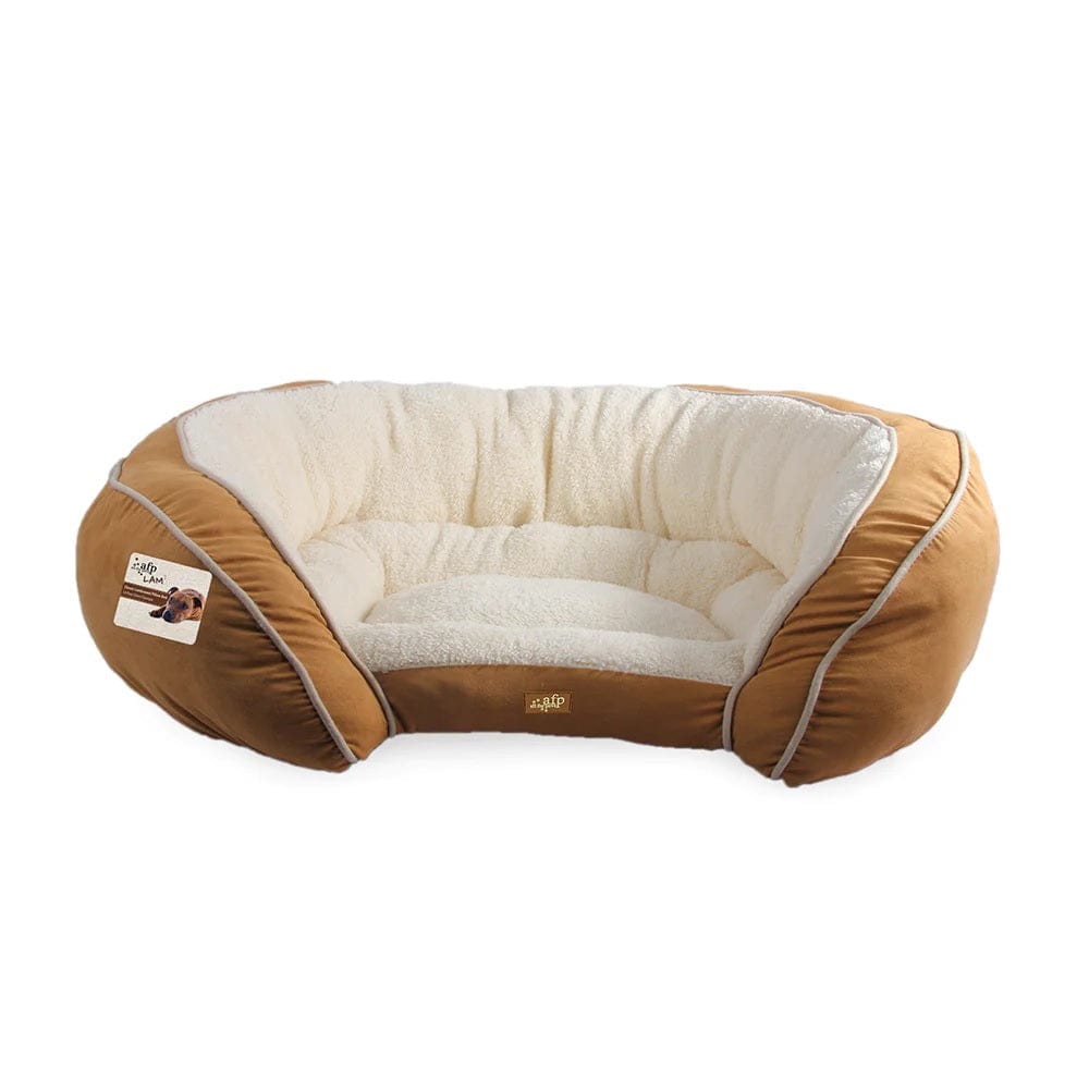 All For Paws Pet Supplies Luxury Lounge Bed - Large/Tan