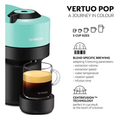 Nespresso Vertuo Pop Aqua Coffee Machine