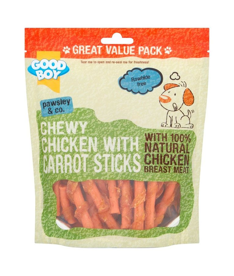 Amitage Good Boy Chewy Chicken Carrot Stick Dog Treat 320gm