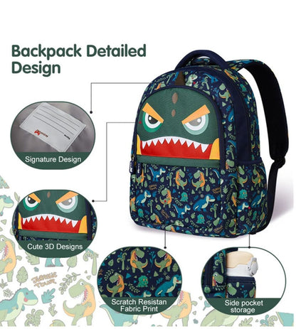 Nohoo - Dino School Backpack - Green