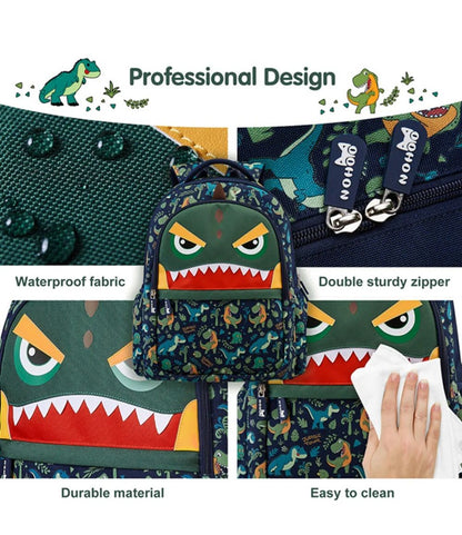 Nohoo - Dino School Backpack - Green