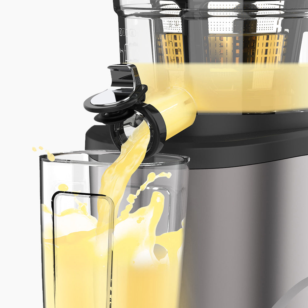 Kuvings AUTO10 Hands-Free Slow Juicer, Matte Light Silver