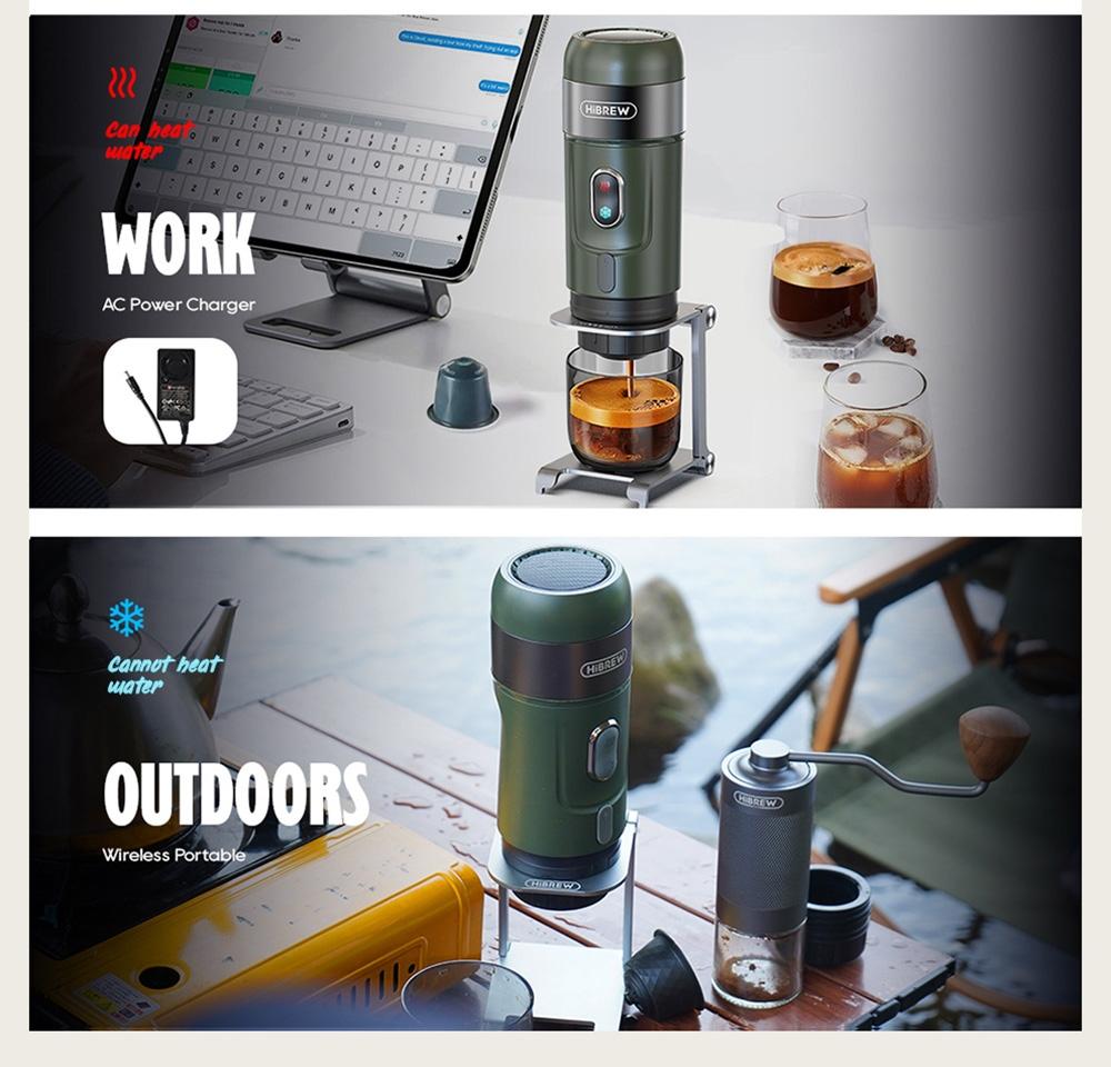 HiBREW 3 in 1 Portable Machine Wireless Chargeable Black