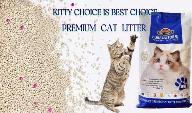 Kitty Choice Pure Natural Bentonite Cat Litter Mixed Fragrance, 20kg