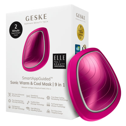 Geske Sonic Warm & Cool Mask | 9 IN 1 (Magenta)
