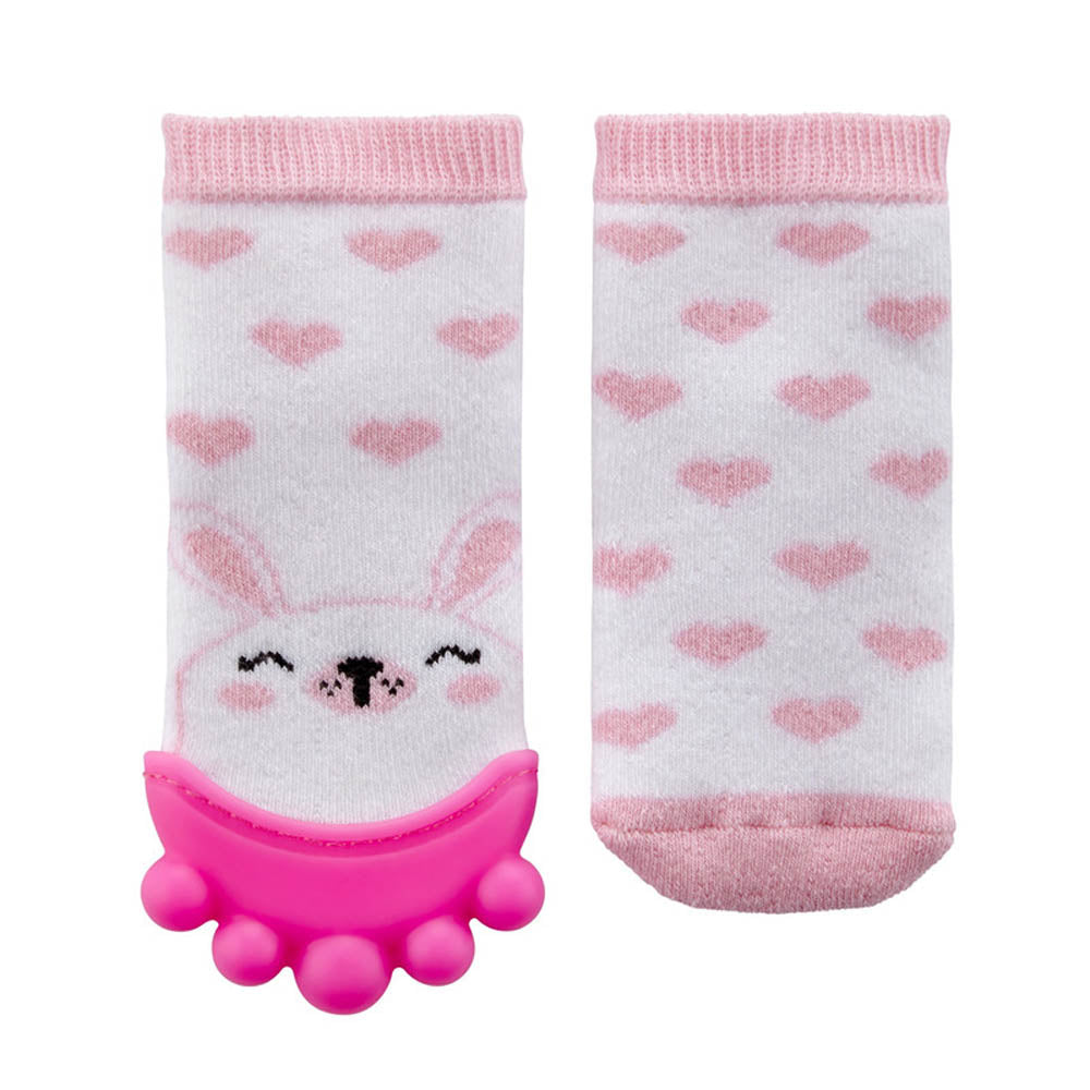 Babyjem - Sock Teether -  3-12 Months -  Pink