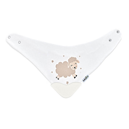 Babyjem - Triangle Bib with Teether -  0+ Months -  White