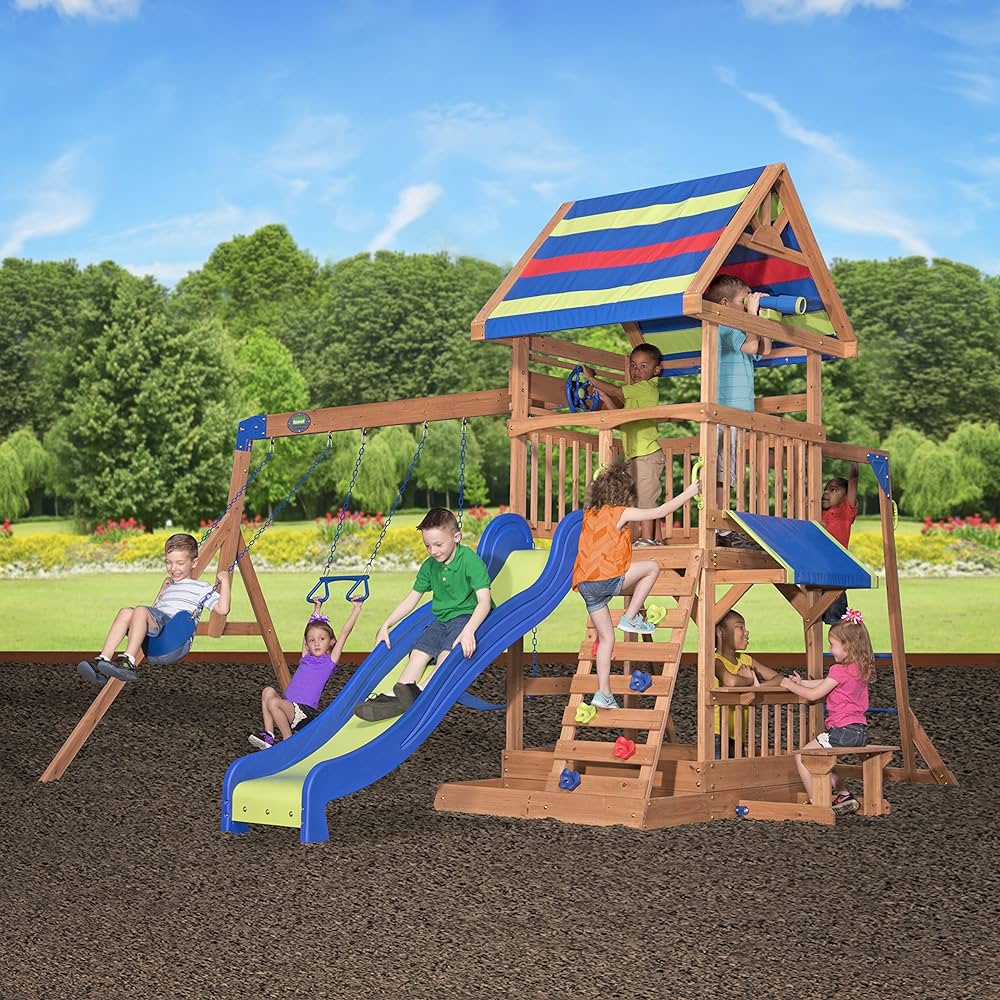 Backyard Discovery outdoor play NORTHBROOK SWING SET (BEACH FRONT)