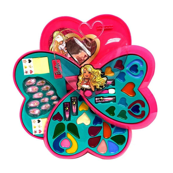 Barbie Toys Barbie 4 Decks Heart Shape Cosmetic Case