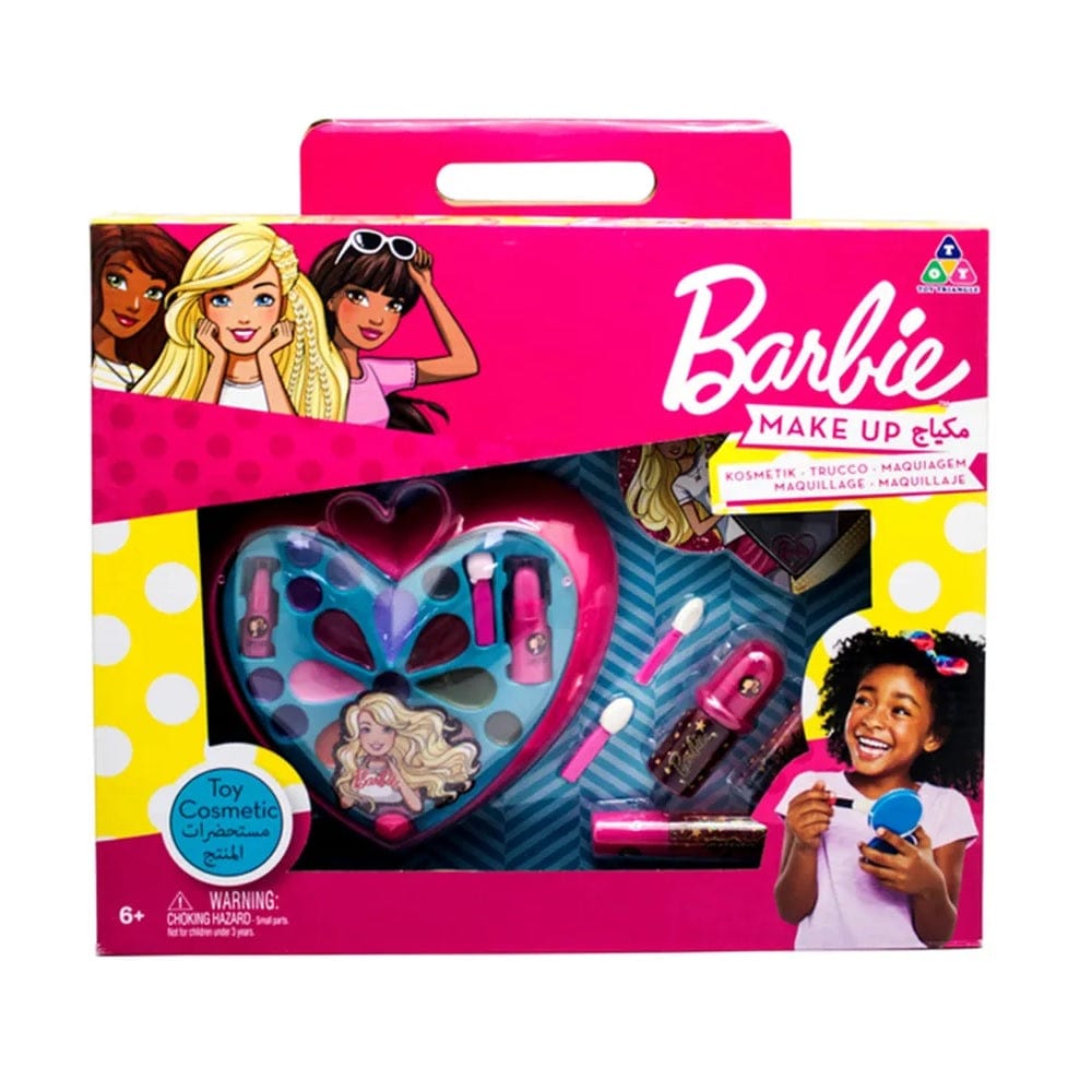 Barbie Toys Barbie 4 Decks Heart Shape Cosmetic Case