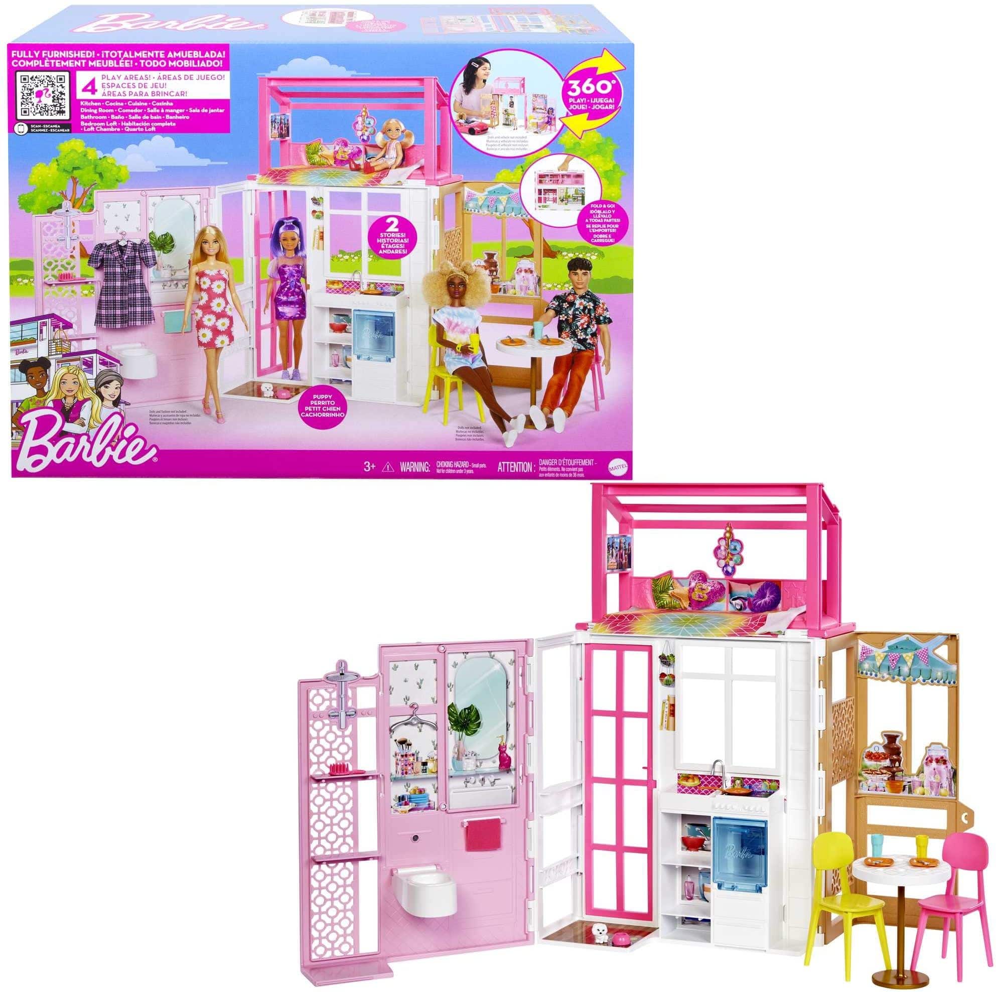 Barbie Dollhouse Fully Furnished 360 Small flitit