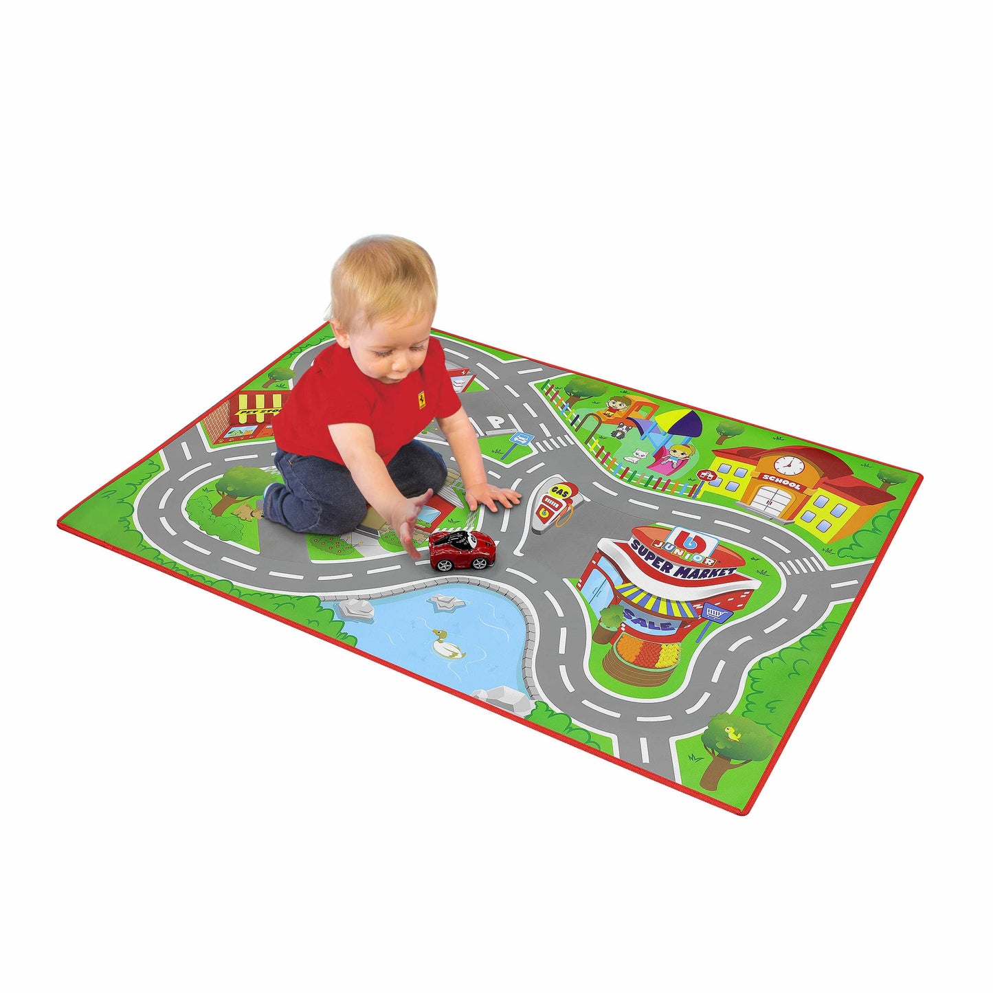 BB Junior Cars Junior City Playmat W/1pcs La Ferrari