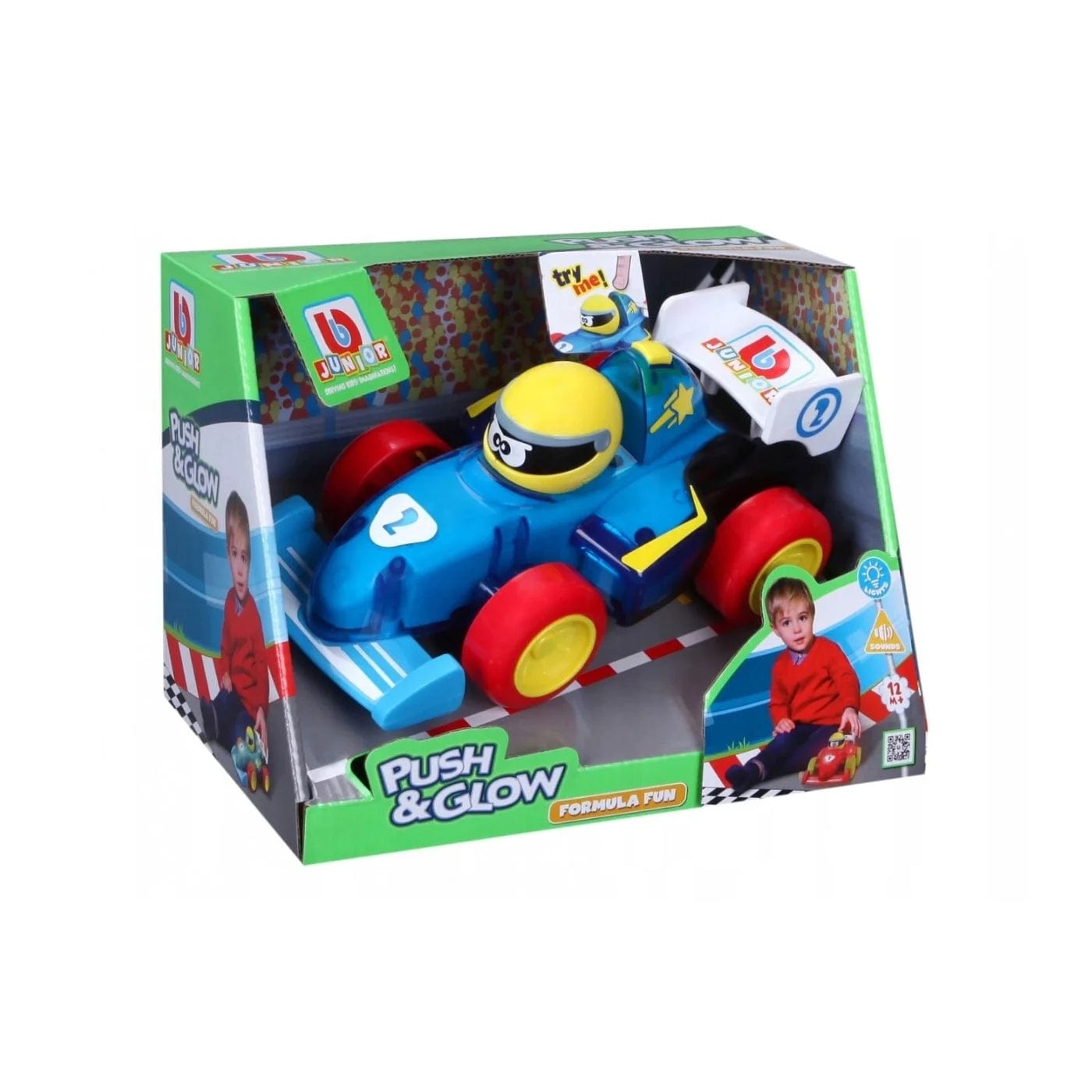 BB Junior Cars Push & Glow Formula Fun