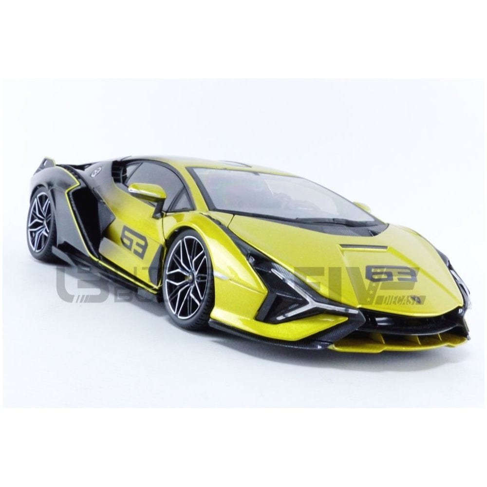 Bburago Car Toys 1:18-LamborghiniSiánFKP37(Yellow Fade Color)