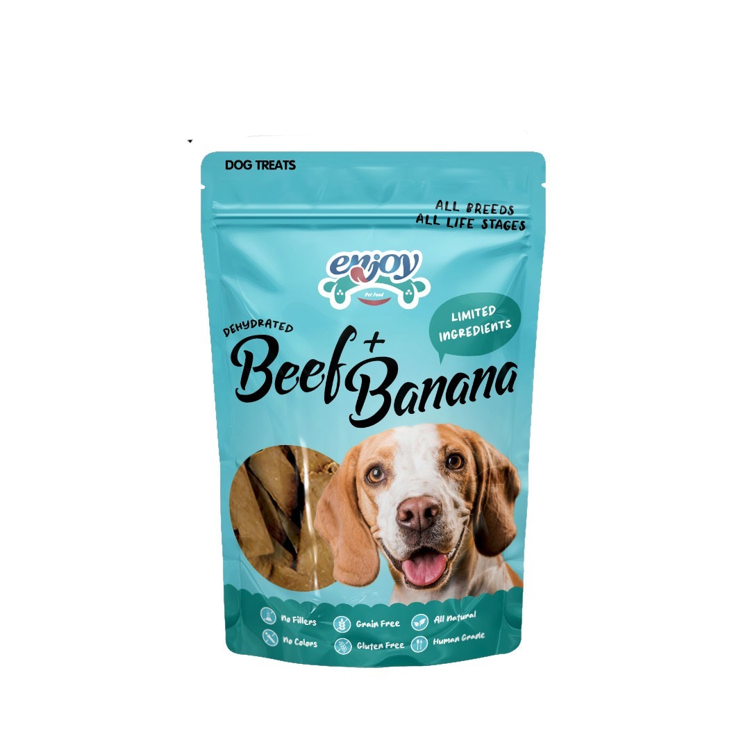 Enjoy - Dehydrated Beef and Banana Premium Human-grade Dog Treats