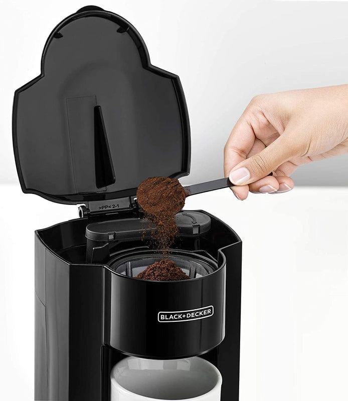 Black & Decker Home Appliance Black+Decker 1 Cup Coffee Maker with Coffee Mug, 350W, DCM25N-B5, Black