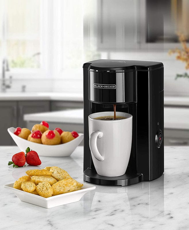 Black & Decker Home Appliance Black+Decker 1 Cup Coffee Maker with Coffee Mug, 350W, DCM25N-B5, Black