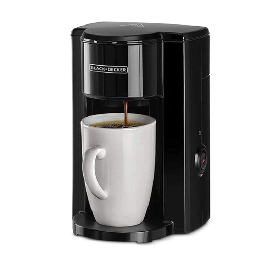 Black & Decker Home Appliance Black+Decker 1 Cup Coffee Maker with Coffee Mug, 350W, DCM25N-B5, Black