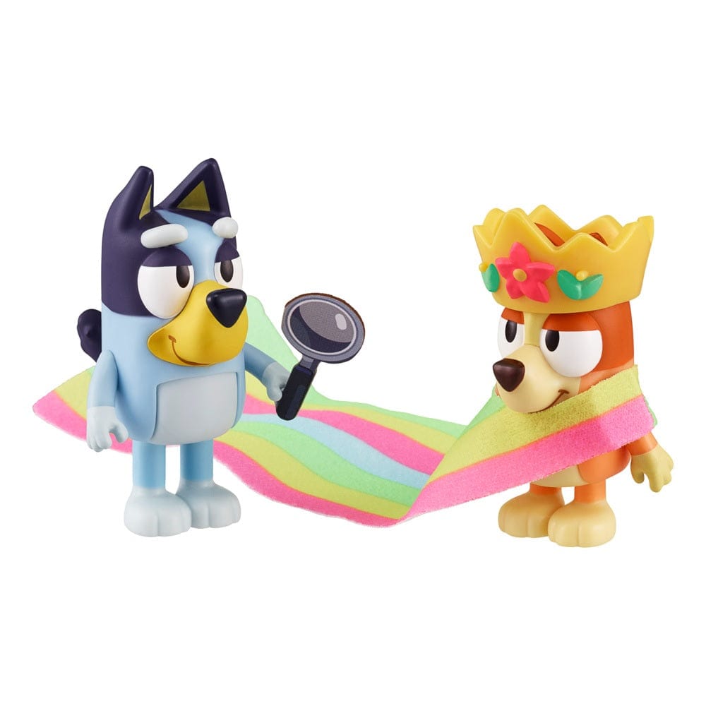 Bluey Toys Bluey 2pk Figurine - Queens - Bluey And Bingo