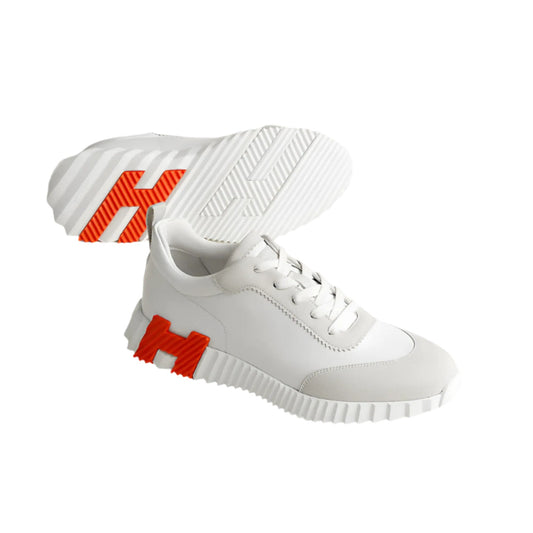Hermes Bouncing Sneaker "Blanc/Orange" - 45 EU
