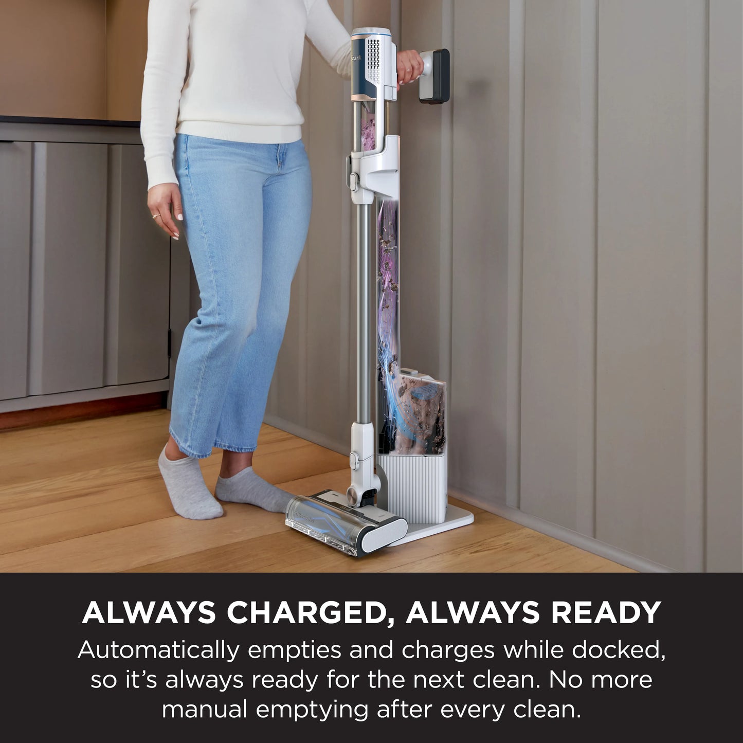 Shark Cordless Vacuum Cleaner & Auto-Empty System BU3521ME - White