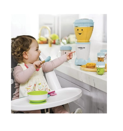 Nutribullet - Baby 18-Piece High-Speed Blender/Mixer System - 200 watts - Blue