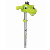 Globber - Dino Scooter Handlebar Accessory - Durable PVC, Lime Green, Fits T-Bars, for Kids 5+ Years, 18x10.7x9.8 cm