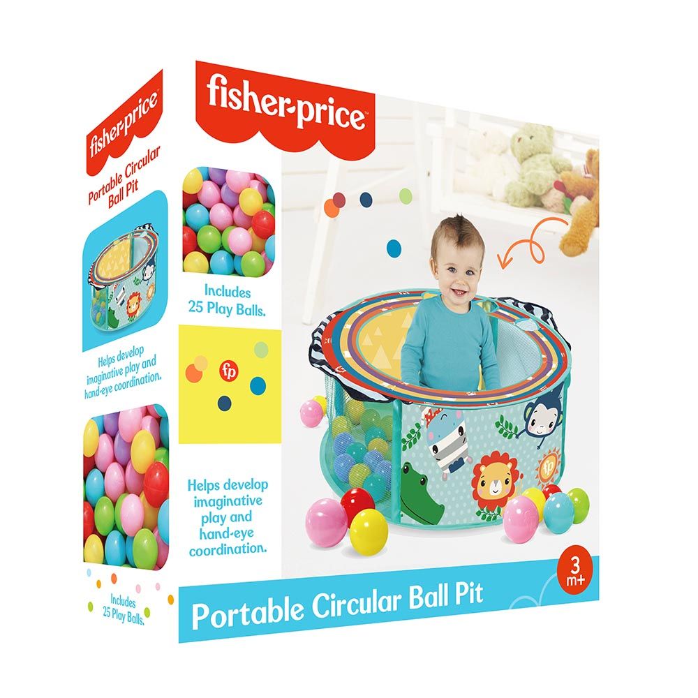 FISHER-PRICE CIRCULAR BALL PIT W/25 BALLS