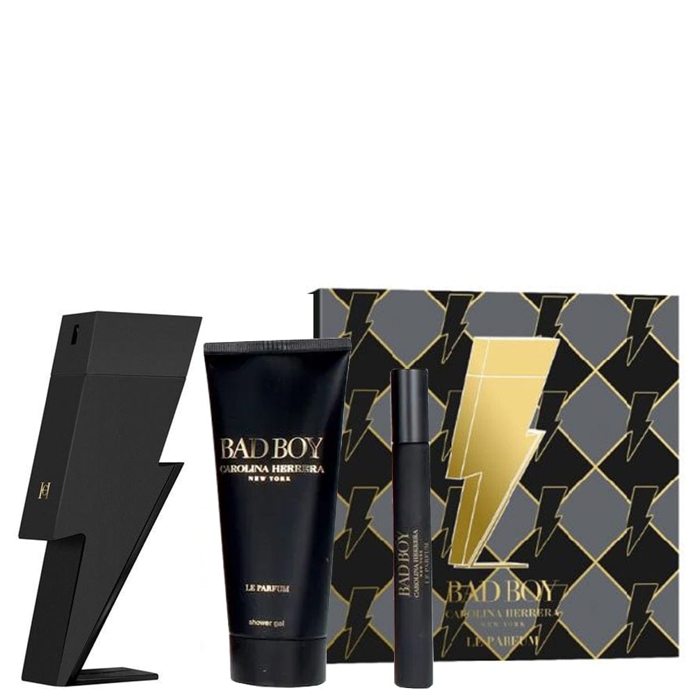 Carolina Herrera Perfume & Cologne Carolina Herrera Ch Bad Boy - Eau de Toilette, 100 ml + Miniature 10 ml + Shower Gel 100 ml Gift Set