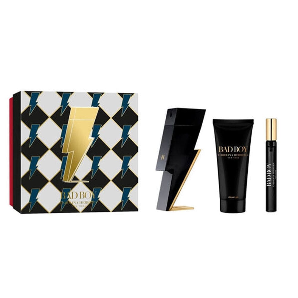 Carolina Herrera Perfume & Cologne Carolina Herrera Ch Bad Boy - Eau de Toilette, 100 ml + Miniature 10 ml + Shower Gel 100 ml Gift Set