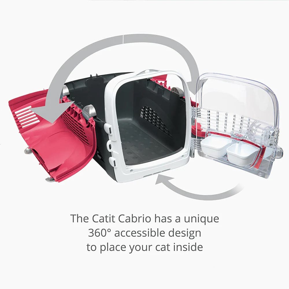 Catit Pet Supplies Catit Cabrio Cat Carrier System - Cherry Red