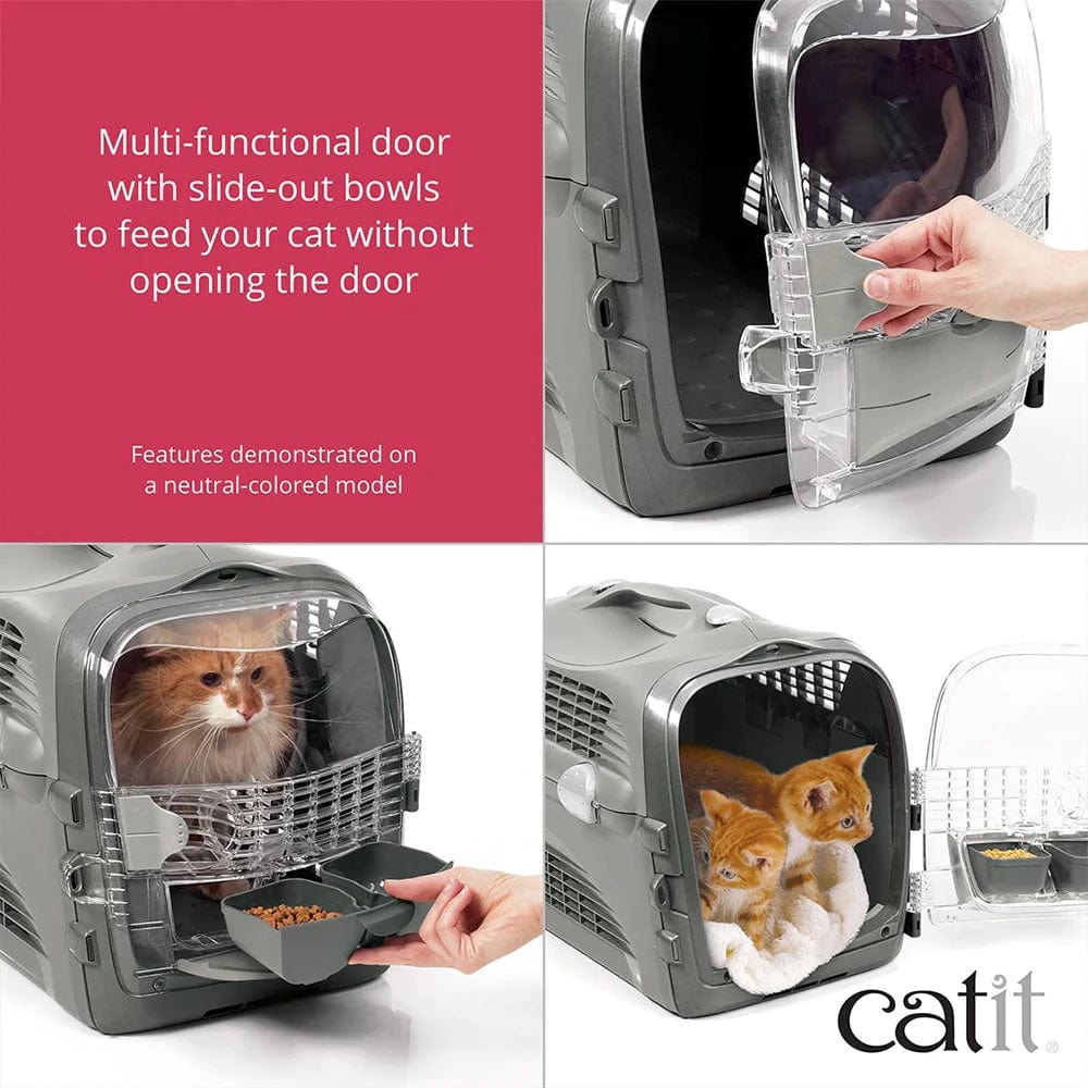 Catit Pet Supplies Catit Cabrio Cat Carrier System - Cherry Red