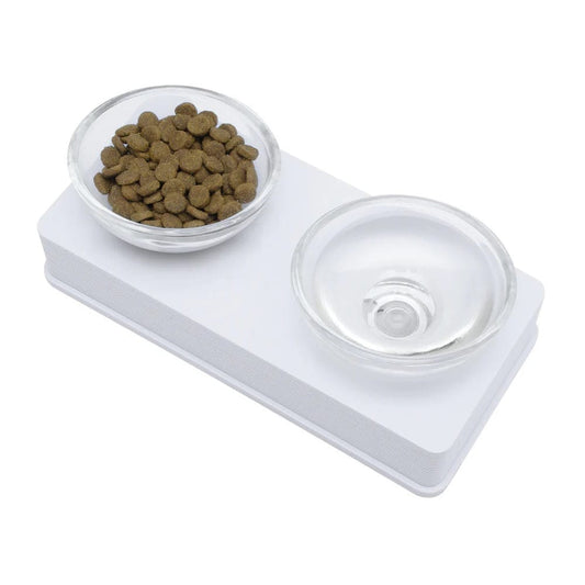 Catit Pet Supplies Catit Glass Cat Bowl - White