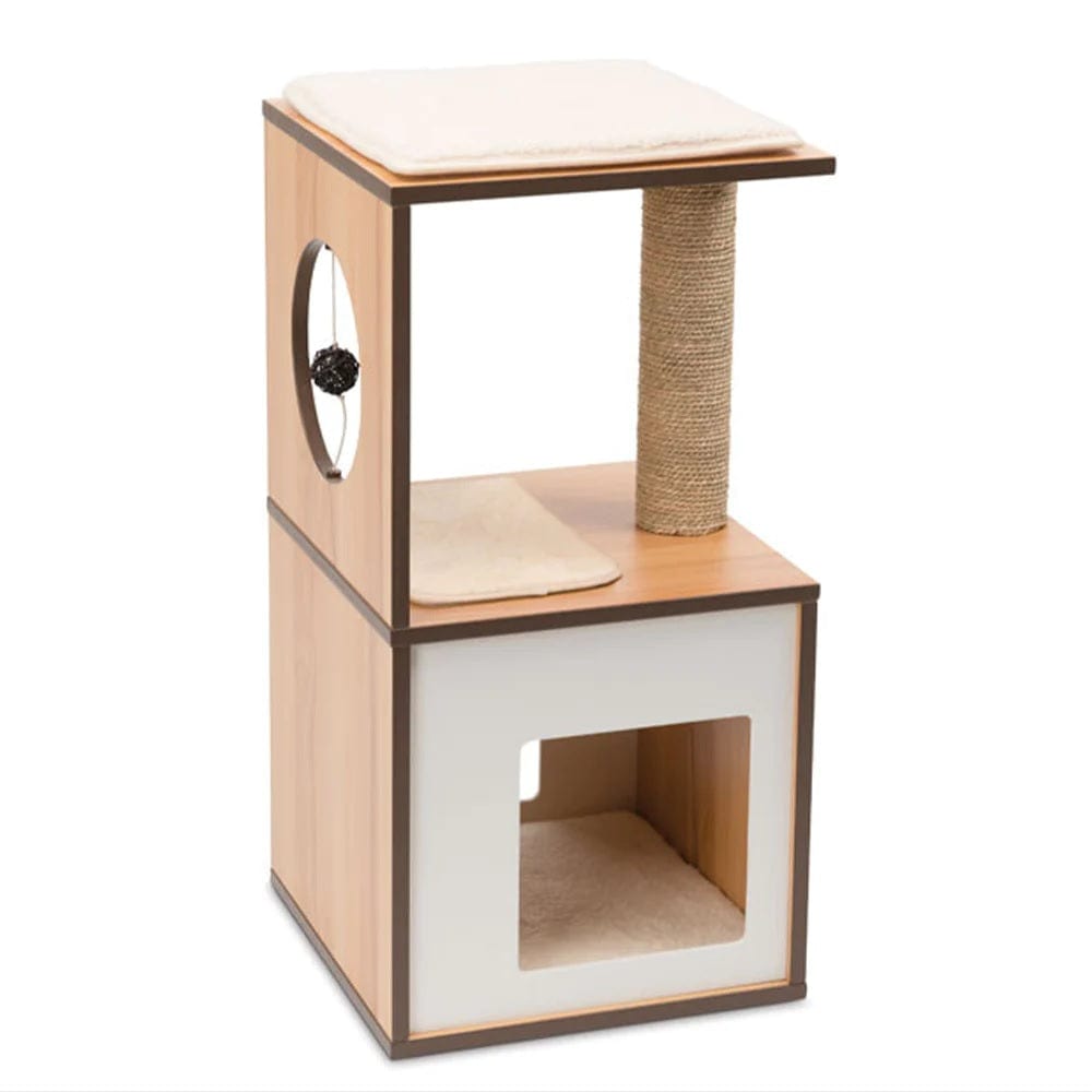 Catit Pet Supplies Catit Premium Cat Furniture V-Box Small - Walnut