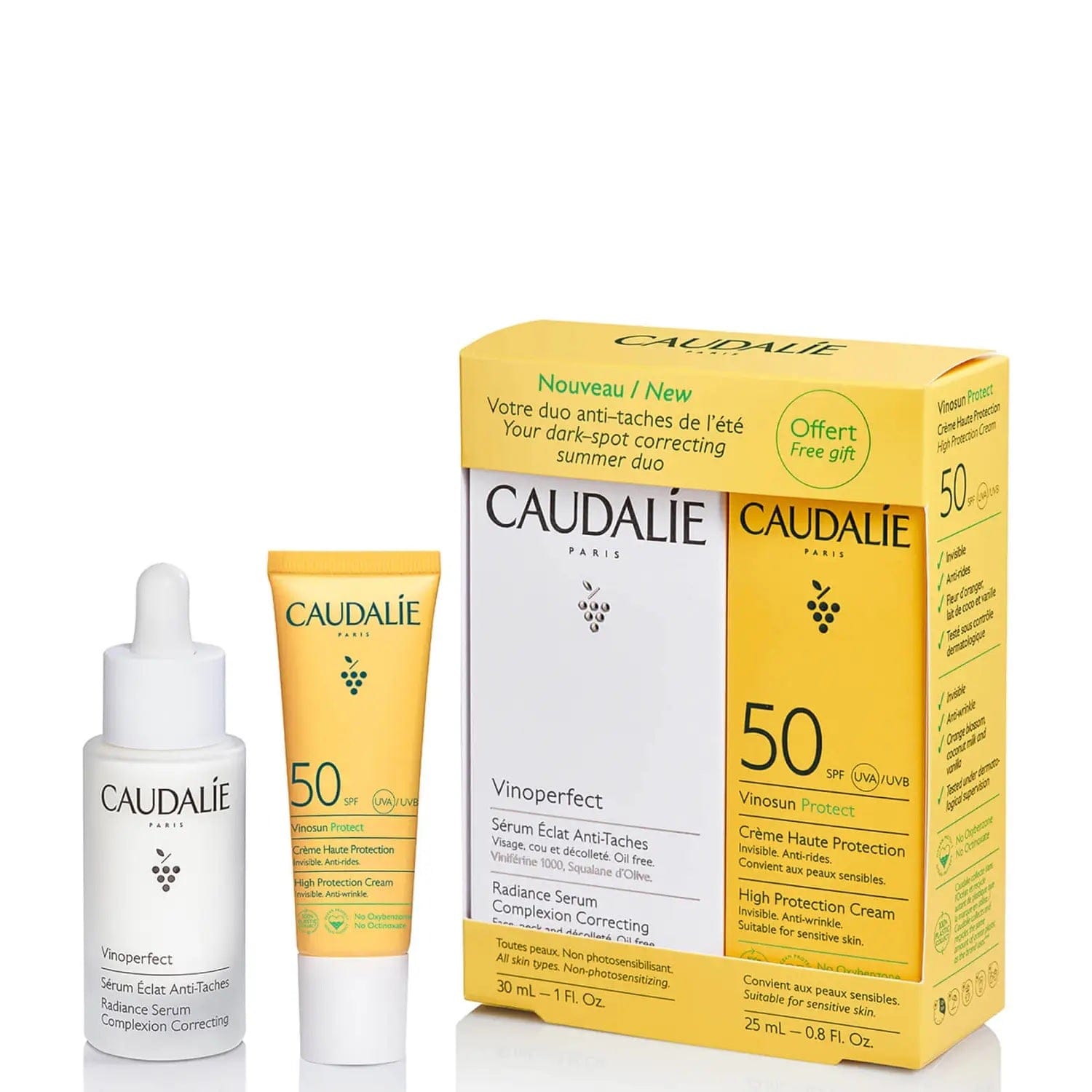 Caudalie Beauty Caudalie Vinoperfect Serum and Suncare Set 2023