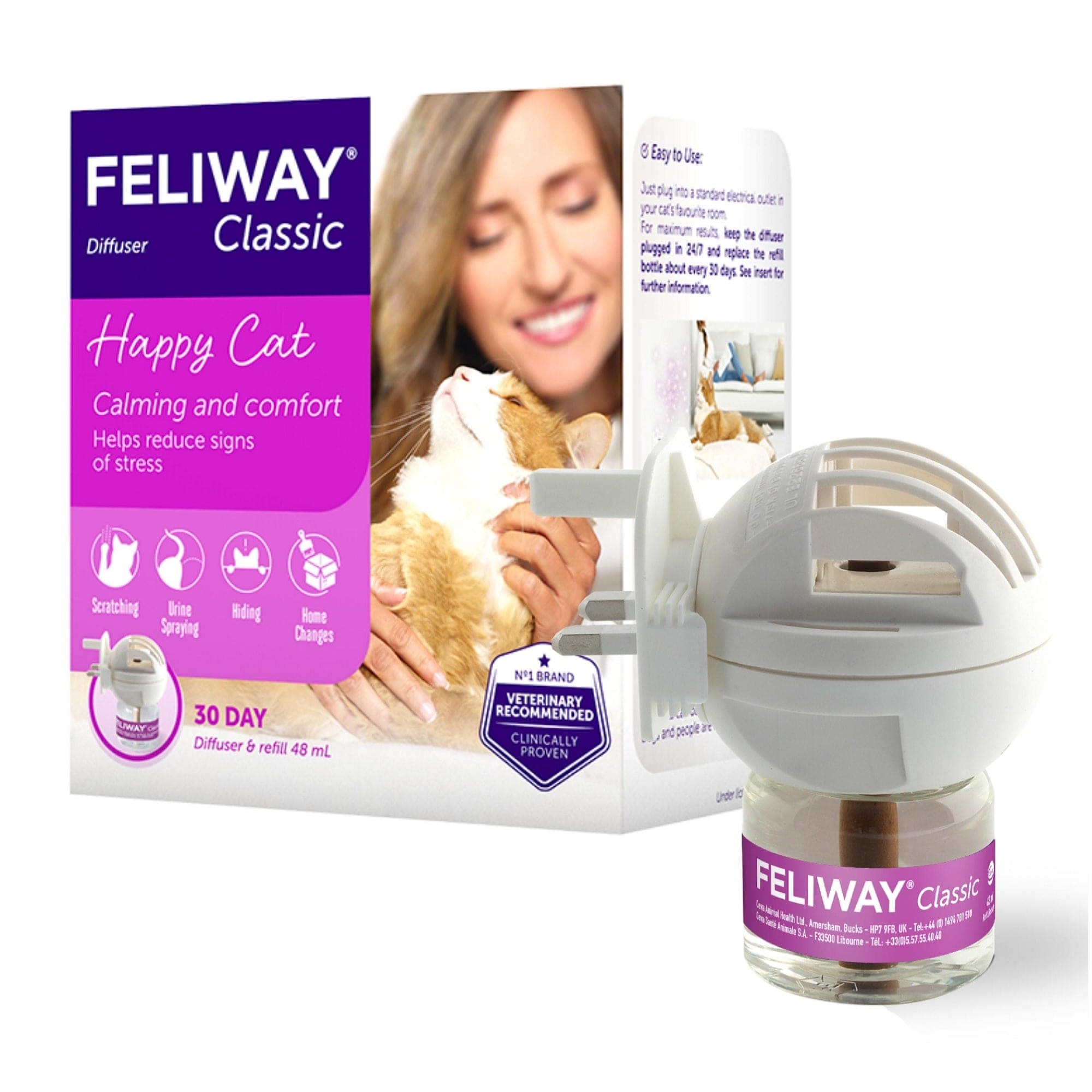 Ceva Pet Supplies Ceva Feliway Classic Diffuser + Refill 48 ml