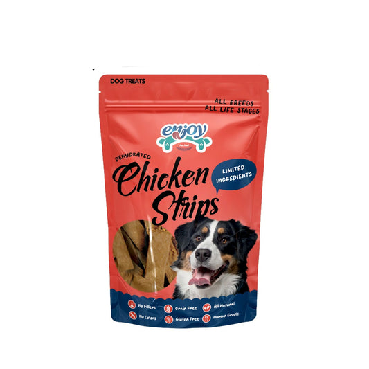 Enjoy - Dehydrated Chicken Strips Premium Human-grade Dog Treats